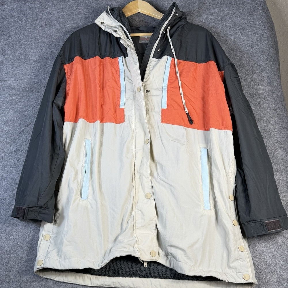Free People Movement FP Movement Hooded Colorblock Sherpa Lined Parka XS Cream